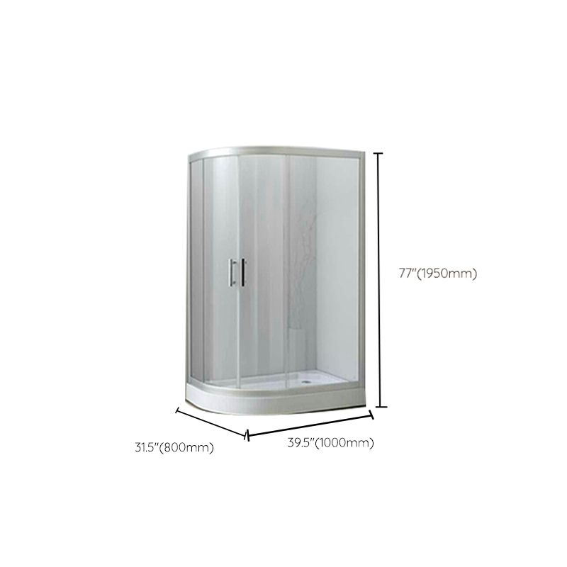 Contemporary Shower Stall Striped Round Semi-Frameless Shower Stall Clearhalo 'Bathroom Remodel & Bathroom Fixtures' 'Home Improvement' 'home_improvement' 'home_improvement_shower_stalls_enclosures' 'Shower Stalls & Enclosures' 'shower_stalls_enclosures' 'Showers & Bathtubs' 1200x1200_75b69910-eba8-41b4-ac6d-e28d68b42cf8