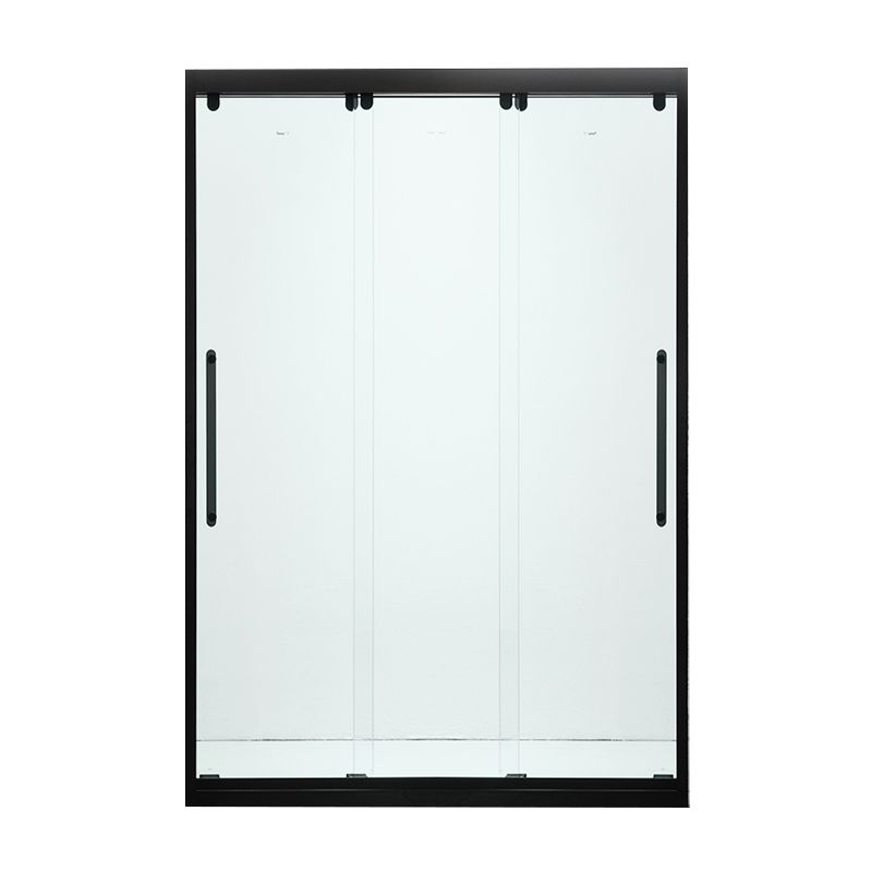 Triple Linkage Double Sliding Shower Door Tempered Glass Shower Door Clearhalo 'Bathroom Remodel & Bathroom Fixtures' 'Home Improvement' 'home_improvement' 'home_improvement_shower_tub_doors' 'Shower and Tub Doors' 'shower_tub_doors' 'Showers & Bathtubs' 1200x1200_75ea4a93-f408-46b0-ad82-1fe7e68ffd78
