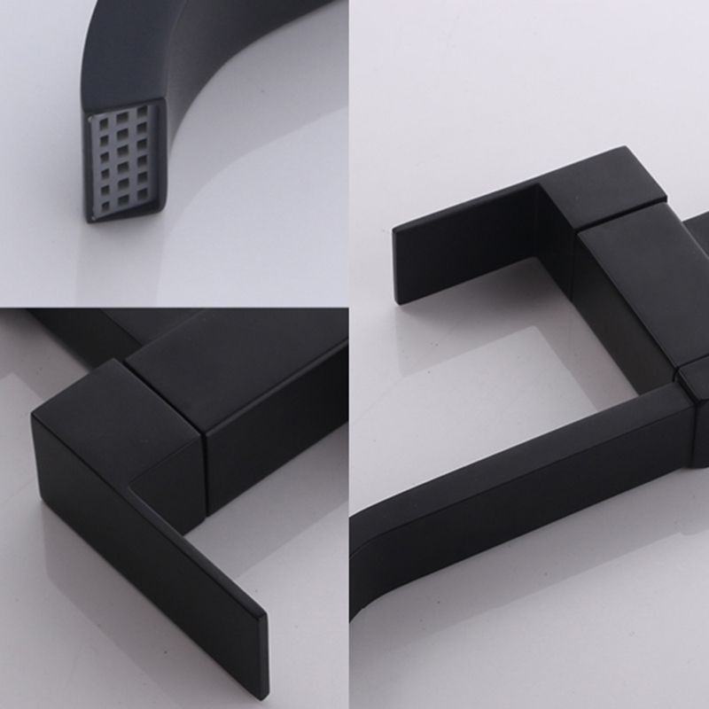 Contemporary Wall Mounted Bathroom Faucet Lever Handles Low Arc Rotatable Brass Faucet Clearhalo 'Bathroom Remodel & Bathroom Fixtures' 'Bathroom Sink Faucets' 'Bathroom Sinks & Faucet Components' 'bathroom_sink_faucets' 'Home Improvement' 'home_improvement' 'home_improvement_bathroom_sink_faucets' 1200x1200_75f0302a-20e5-4099-8ebf-3a35d197acdc