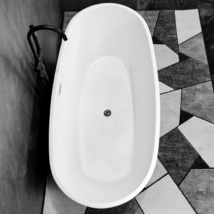 Acrylic Freestanding Soaking Bathtub Antique Finish Oval Modern Bath Tub Clearhalo 'Bathroom Remodel & Bathroom Fixtures' 'Bathtubs' 'Home Improvement' 'home_improvement' 'home_improvement_bathtubs' 'Showers & Bathtubs' 1200x1200_7615e387-861b-4dc6-abaa-69b2f3f50e79