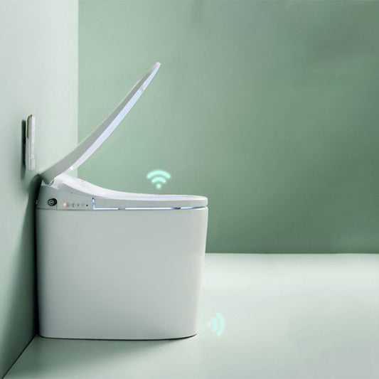 Elongated White Bidet 20.47" H One-Piece Smart Toilet Bidet with Dryer Clearhalo 'Bathroom Remodel & Bathroom Fixtures' 'Bidets' 'Home Improvement' 'home_improvement' 'home_improvement_bidets' 'Toilets & Bidets' 1200x1200_76178c51-8df5-4ec5-96fb-0d459f1f8a3f