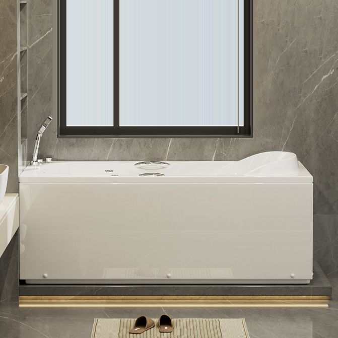 Rectangular Acrylic Bathtub Antique Finish Back to Wall Bathtub (Board not Included) Clearhalo 'Bathroom Remodel & Bathroom Fixtures' 'Bathtubs' 'Home Improvement' 'home_improvement' 'home_improvement_bathtubs' 'Showers & Bathtubs' 1200x1200_762d1c78-cb6d-4457-ae3c-19f6f4178807