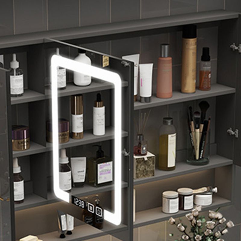 Modern Gray Sink Vanity Wall Mount Vanity Cabinet with Mirror Cabinet Clearhalo 'Bathroom Remodel & Bathroom Fixtures' 'Bathroom Vanities' 'bathroom_vanities' 'Home Improvement' 'home_improvement' 'home_improvement_bathroom_vanities' 1200x1200_765f3344-cdce-4ce0-86fe-c4e598a618de