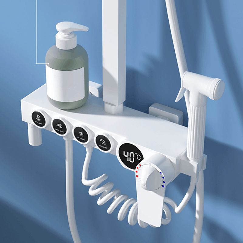 Modern Shower System Wall Mounted Rectangle Shower System with Hand Shower Clearhalo 'Bathroom Remodel & Bathroom Fixtures' 'Home Improvement' 'home_improvement' 'home_improvement_shower_faucets' 'Shower Faucets & Systems' 'shower_faucets' 'Showers & Bathtubs Plumbing' 'Showers & Bathtubs' 1200x1200_76739aa3-654d-44a9-a65e-141f451ccb27