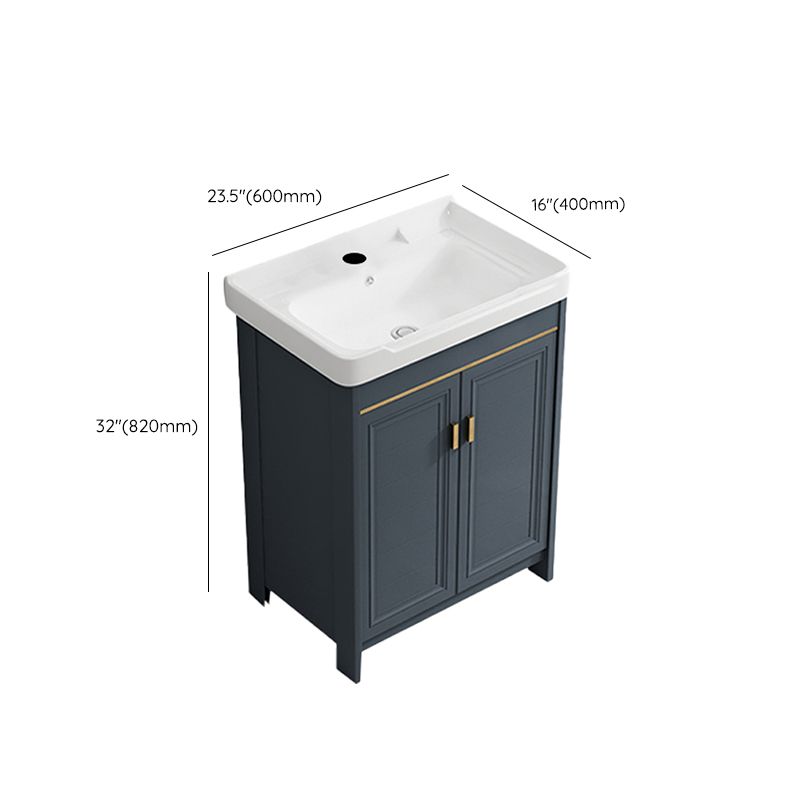 Single Blue Freestanding Bathroom Vanity Modern Metal Base Bath Vanity Clearhalo 'Bathroom Remodel & Bathroom Fixtures' 'Bathroom Vanities' 'bathroom_vanities' 'Home Improvement' 'home_improvement' 'home_improvement_bathroom_vanities' 1200x1200_767acb53-1008-45b8-a7fe-8bb0aca3024b