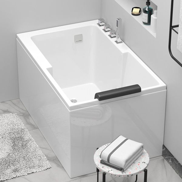 Modern Acrylic Rectangular Tub Soaking 24.8-inch Tall Bath Tub in White Clearhalo 'Bathroom Remodel & Bathroom Fixtures' 'Bathtubs' 'Home Improvement' 'home_improvement' 'home_improvement_bathtubs' 'Showers & Bathtubs' 1200x1200_767bdc49-f20a-41ed-bcf7-19c86a16ab43