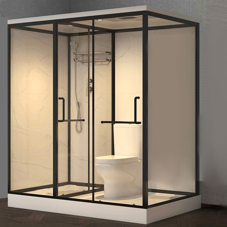Base Included Framed Shower Stall with White Base and Fixed Panel Clearhalo 'Bathroom Remodel & Bathroom Fixtures' 'Home Improvement' 'home_improvement' 'home_improvement_shower_stalls_enclosures' 'Shower Stalls & Enclosures' 'shower_stalls_enclosures' 'Showers & Bathtubs' 1200x1200_76882da7-25ed-4f8a-8744-4d22db36b2ca