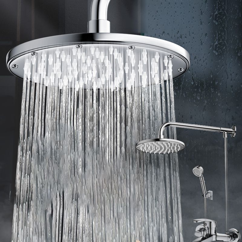 Contemporary Shower Head Combo Polished Stainless Steel Ceiling Mounted Shower Head Clearhalo 'Bathroom Remodel & Bathroom Fixtures' 'Home Improvement' 'home_improvement' 'home_improvement_shower_heads' 'Shower Heads' 'shower_heads' 'Showers & Bathtubs Plumbing' 'Showers & Bathtubs' 1200x1200_768d7006-d5a0-473b-a032-b00526229f9b