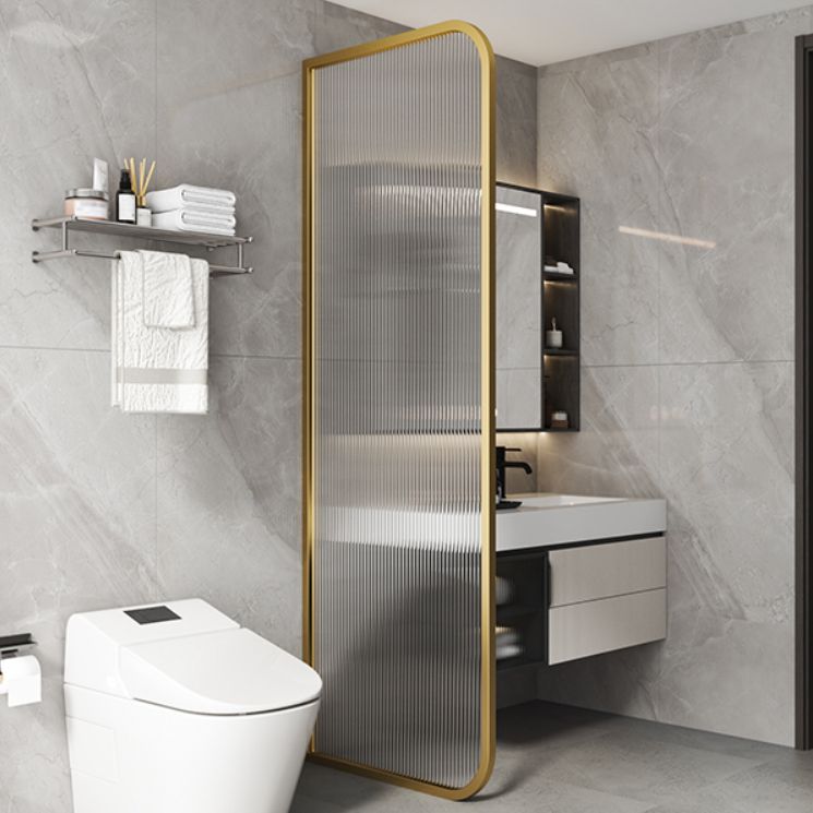 Frame Tempered Fixed Glass Panel Metal Fixed Glass Panel with Square Hardware Clearhalo 'Bathroom Remodel & Bathroom Fixtures' 'Home Improvement' 'home_improvement' 'home_improvement_shower_tub_doors' 'Shower and Tub Doors' 'shower_tub_doors' 'Showers & Bathtubs' 1200x1200_768f7dea-4884-4cec-9b25-e30f5521a273