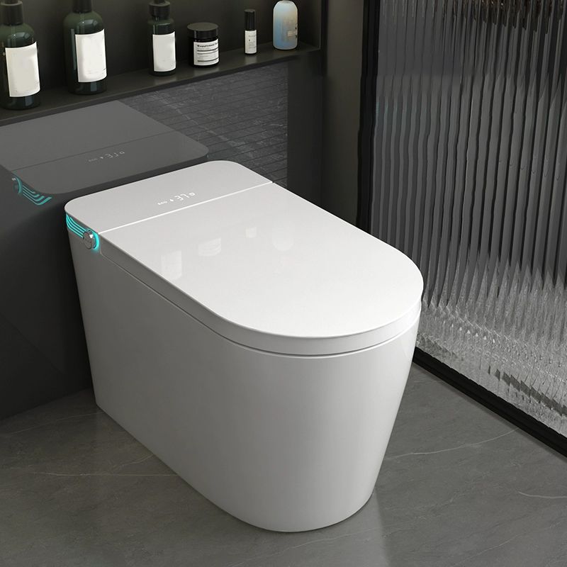 Electric Heated Smart Toilet Bidet Seat in Cotton White of 16.1" W Clearhalo 'Bathroom Remodel & Bathroom Fixtures' 'Bidets' 'Home Improvement' 'home_improvement' 'home_improvement_bidets' 'Toilets & Bidets' 1200x1200_7693a93b-3bb7-4a63-8312-29a1a2c3c160