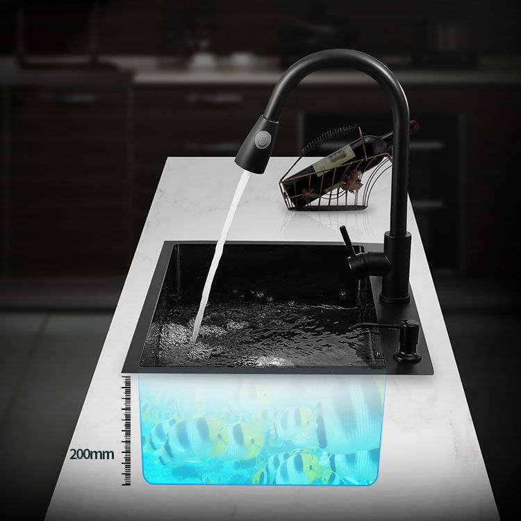 Stainless Steel Kitchen Sink Contemporary Style Single Bowl Kitchen Sink Clearhalo 'Home Improvement' 'home_improvement' 'home_improvement_kitchen_sinks' 'Kitchen Remodel & Kitchen Fixtures' 'Kitchen Sinks & Faucet Components' 'Kitchen Sinks' 'kitchen_sinks' 1200x1200_7694be99-e554-41ef-8d1c-b9fcf24bcea6