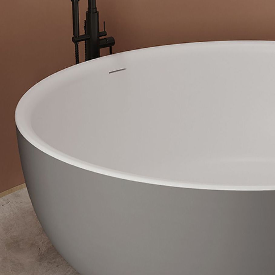 Round Antique Finish Soaking Bath Stand Alone Modern Bath Tub Clearhalo 'Bathroom Remodel & Bathroom Fixtures' 'Bathtubs' 'Home Improvement' 'home_improvement' 'home_improvement_bathtubs' 'Showers & Bathtubs' 1200x1200_76ac3162-9870-4b88-aaec-68a7def4efd8