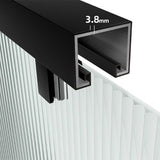 Double Sliding Shower Doors Black Tempered Glass Shower Bath Door Clearhalo 'Bathroom Remodel & Bathroom Fixtures' 'Home Improvement' 'home_improvement' 'home_improvement_shower_tub_doors' 'Shower and Tub Doors' 'shower_tub_doors' 'Showers & Bathtubs' 1200x1200_76b3073d-7e8d-483d-a8f7-6685a24bf7e1