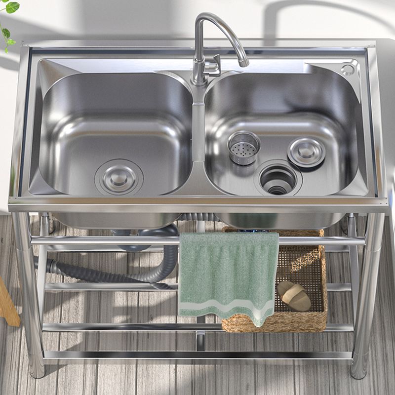 Modern Style Kitchen Sink All-in-one Kitchen Sink with Drain Assembly Clearhalo 'Home Improvement' 'home_improvement' 'home_improvement_kitchen_sinks' 'Kitchen Remodel & Kitchen Fixtures' 'Kitchen Sinks & Faucet Components' 'Kitchen Sinks' 'kitchen_sinks' 1200x1200_76c4fb22-0ac3-42b7-aaa4-86bbbeb688ae