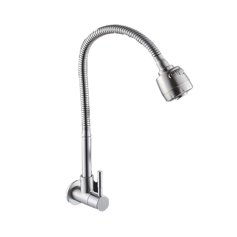 Contemporary Style Bar Faucet Metal Wall-mounted Kitchen Faucet Clearhalo 'Home Improvement' 'home_improvement' 'home_improvement_kitchen_faucets' 'Kitchen Faucets' 'Kitchen Remodel & Kitchen Fixtures' 'Kitchen Sinks & Faucet Components' 'kitchen_faucets' 1200x1200_76ea2b8e-7753-4f80-8198-80356b21a386