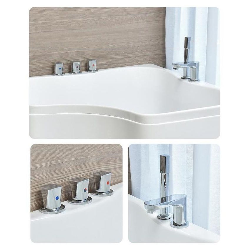 Modern Home Acrylic Bathtub White Corner Bath Tub with Seat Included Clearhalo 'Bathroom Remodel & Bathroom Fixtures' 'Bathtubs' 'Home Improvement' 'home_improvement' 'home_improvement_bathtubs' 'Showers & Bathtubs' 1200x1200_76f650eb-ef2b-4075-a313-cadd91ec8db2