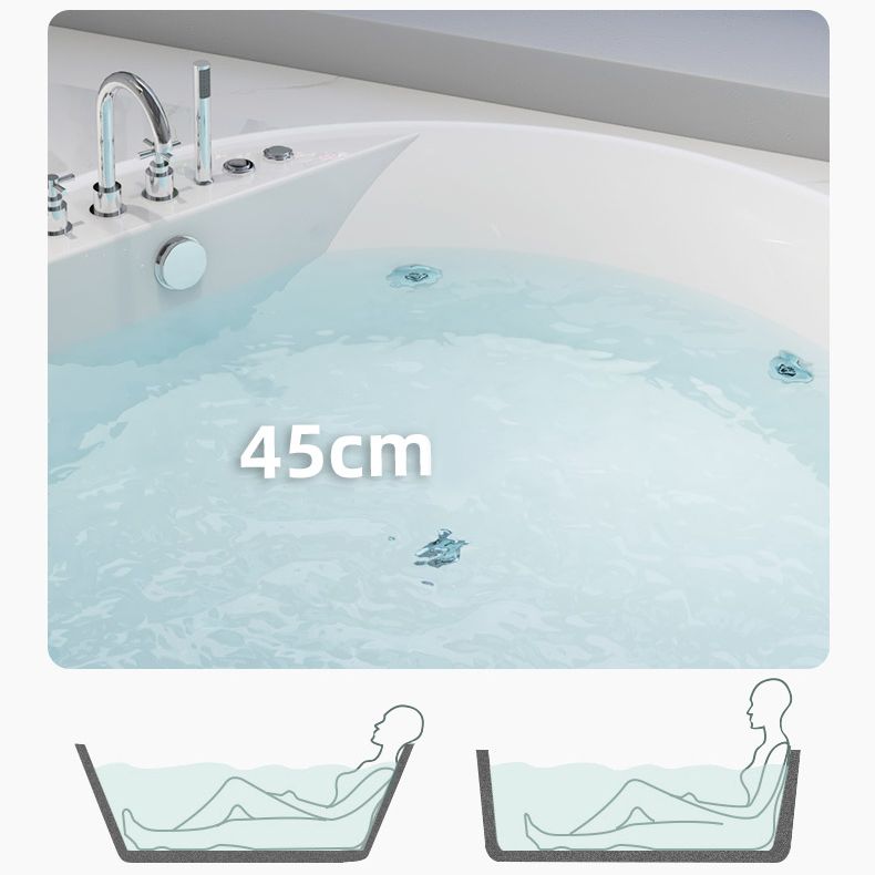 Modern White Acrylic Bath Tub Round Drop-in Bathtub for Home Clearhalo 'Bathroom Remodel & Bathroom Fixtures' 'Bathtubs' 'Home Improvement' 'home_improvement' 'home_improvement_bathtubs' 'Showers & Bathtubs' 1200x1200_76f7fad7-9d02-4751-bf76-7758a66b9f2d
