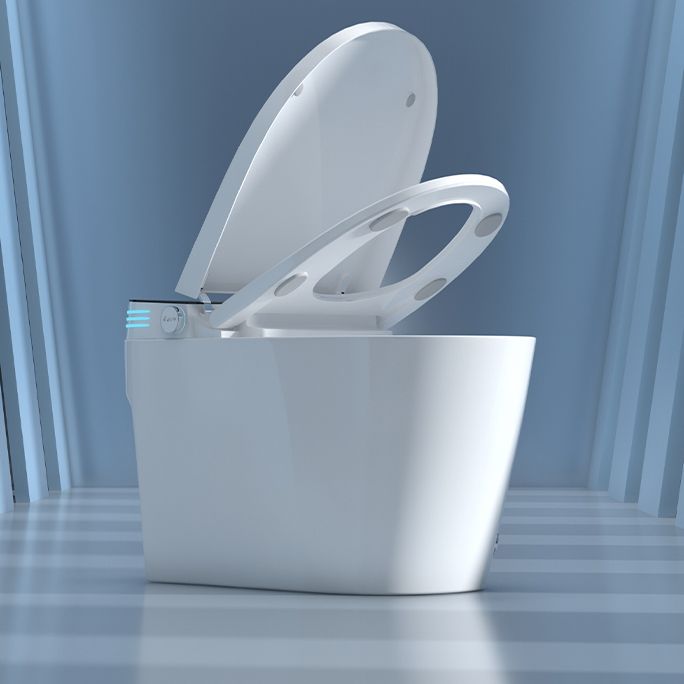 Foot Sensor Contemporary 18.5" Tall Ceramic Elongated Floor Standing Bidet Clearhalo 'Bathroom Remodel & Bathroom Fixtures' 'Bidets' 'Home Improvement' 'home_improvement' 'home_improvement_bidets' 'Toilets & Bidets' 1200x1200_76f88553-759f-4317-b244-7c4b6d7dc85c