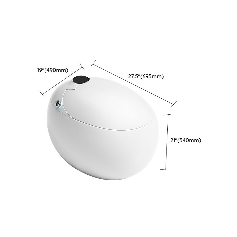 Contemporary White Round Floor Mount Bidet with Heated Seat Vitreous China Bidets Clearhalo 'Bathroom Remodel & Bathroom Fixtures' 'Bidets' 'Home Improvement' 'home_improvement' 'home_improvement_bidets' 'Toilets & Bidets' 1200x1200_76f99511-b7c2-4529-8a8a-775ac421b28d