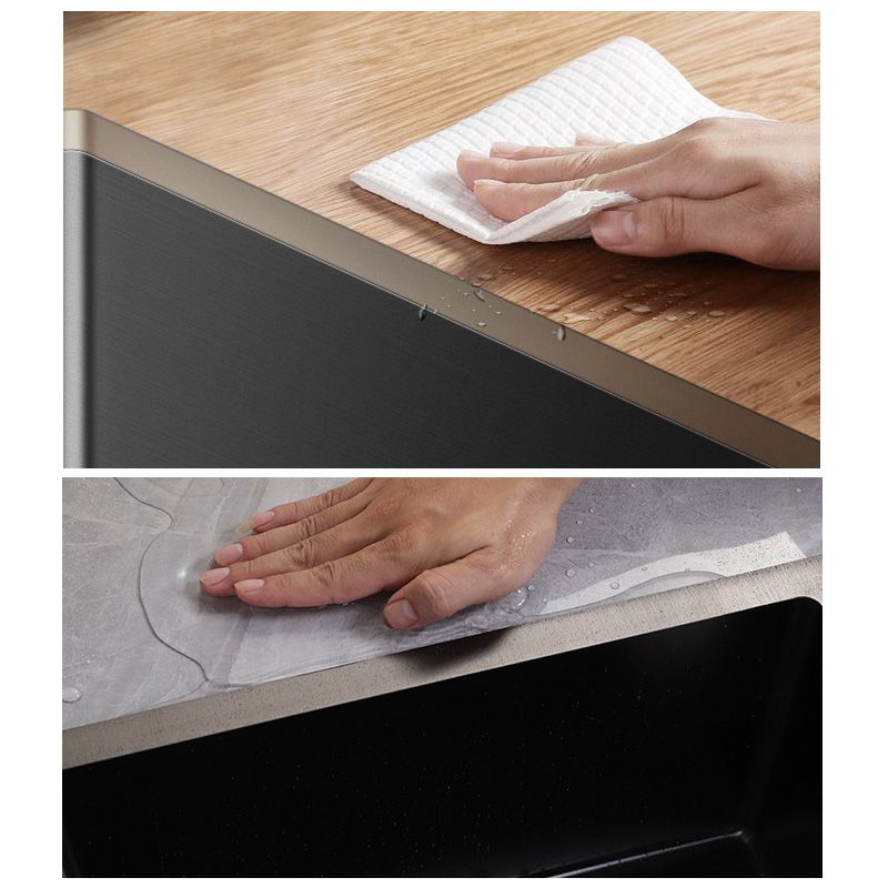 Black Stainless Steel Kitchen Sink 2 Holes Sink with Basket Strainer Clearhalo 'Home Improvement' 'home_improvement' 'home_improvement_kitchen_sinks' 'Kitchen Remodel & Kitchen Fixtures' 'Kitchen Sinks & Faucet Components' 'Kitchen Sinks' 'kitchen_sinks' 1200x1200_76ffcaf1-fe7d-48ee-aaf6-63b62a241fb3