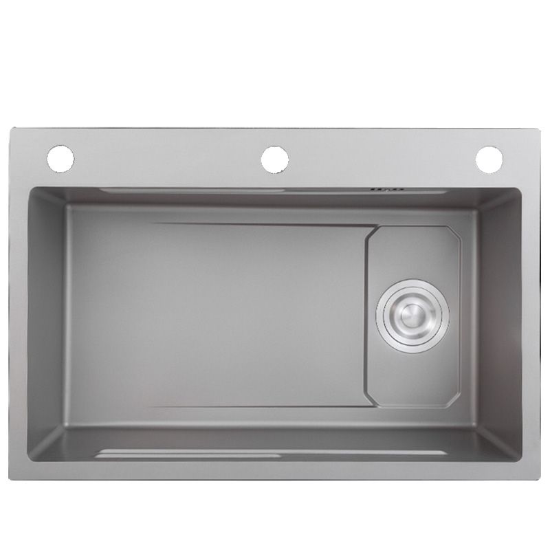 Grey Stainless Steel Kitchen Sink Single Bowl Sink with Soap Dispenser Clearhalo 'Home Improvement' 'home_improvement' 'home_improvement_kitchen_sinks' 'Kitchen Remodel & Kitchen Fixtures' 'Kitchen Sinks & Faucet Components' 'Kitchen Sinks' 'kitchen_sinks' 1200x1200_7715e1a5-33e1-4a94-a4a9-52c83a10764f