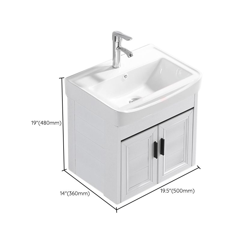 Wall Mount Modern White Bathroom Sink Vanity with Doors Sink Clearhalo 'Bathroom Remodel & Bathroom Fixtures' 'Bathroom Vanities' 'bathroom_vanities' 'Home Improvement' 'home_improvement' 'home_improvement_bathroom_vanities' 1200x1200_7718bc0d-ba2b-4912-bca7-682a5a3c4538