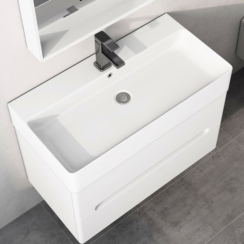 Modern Wooden Sink Vanity White Wall Mount Bathroom Vanity Cabinet with Mirror Clearhalo 'Bathroom Remodel & Bathroom Fixtures' 'Bathroom Vanities' 'bathroom_vanities' 'Home Improvement' 'home_improvement' 'home_improvement_bathroom_vanities' 1200x1200_77215884-84cc-47e0-8620-90a27fa3956f