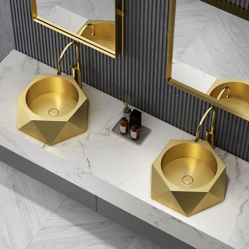 Modern Vessel Sink Metal Specialty with Pop-Up Drain Vessel Lavatory Sink Clearhalo 'Bathroom Remodel & Bathroom Fixtures' 'Bathroom Sinks & Faucet Components' 'Bathroom Sinks' 'bathroom_sink' 'Home Improvement' 'home_improvement' 'home_improvement_bathroom_sink' 1200x1200_774e6721-5886-4321-96f2-04bf96a5de3e