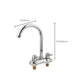 Modern Kitchen Sink Faucet Brass Double Knob Handle Gooseneck Bar Prep Kitchen Faucet Clearhalo 'Home Improvement' 'home_improvement' 'home_improvement_kitchen_faucets' 'Kitchen Faucets' 'Kitchen Remodel & Kitchen Fixtures' 'Kitchen Sinks & Faucet Components' 'kitchen_faucets' 1200x1200_774edf11-0586-4a4c-b465-b571b5371a87