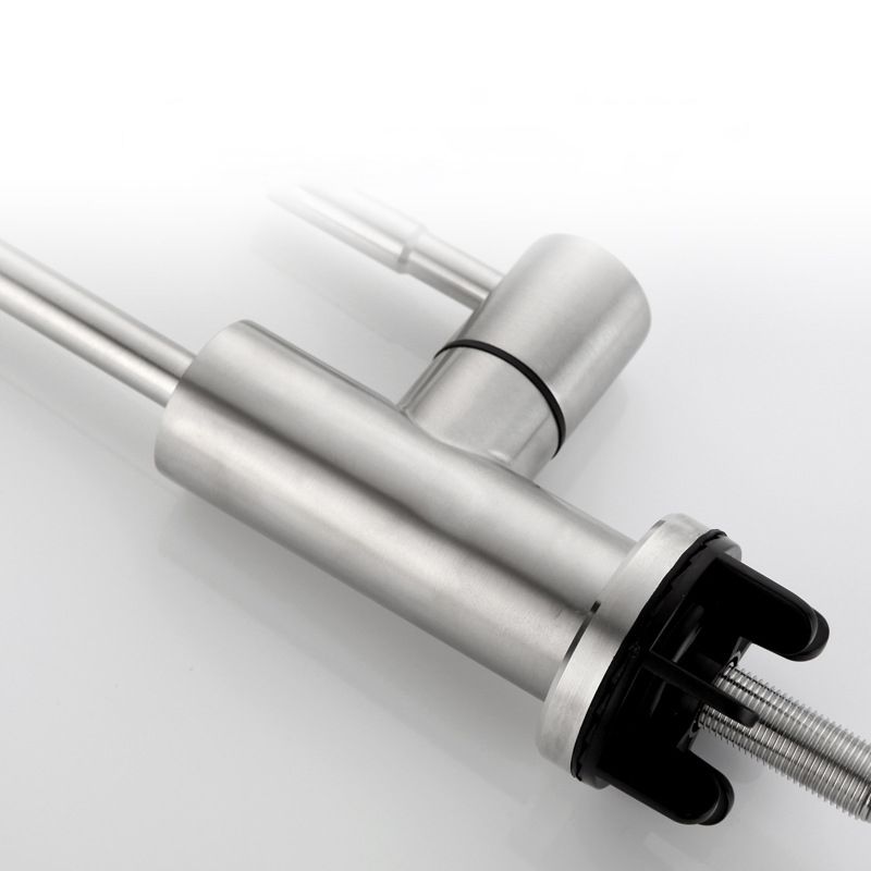 Stainless Steel Kitchen Faucet with Handle Gooseneck Standard Kitchen Faucets Clearhalo 'Home Improvement' 'home_improvement' 'home_improvement_kitchen_faucets' 'Kitchen Faucets' 'Kitchen Remodel & Kitchen Fixtures' 'Kitchen Sinks & Faucet Components' 'kitchen_faucets' 1200x1200_7755907e-822d-4c8d-b73a-7cf4f5e66255