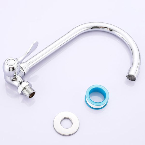 Contemporary One Handle Kitchen Faucet High Arch Water Filler in Chrome Clearhalo 'Home Improvement' 'home_improvement' 'home_improvement_kitchen_faucets' 'Kitchen Faucets' 'Kitchen Remodel & Kitchen Fixtures' 'Kitchen Sinks & Faucet Components' 'kitchen_faucets' 1200x1200_775d38eb-9e2c-4dde-98b7-0d4bd6e812dc