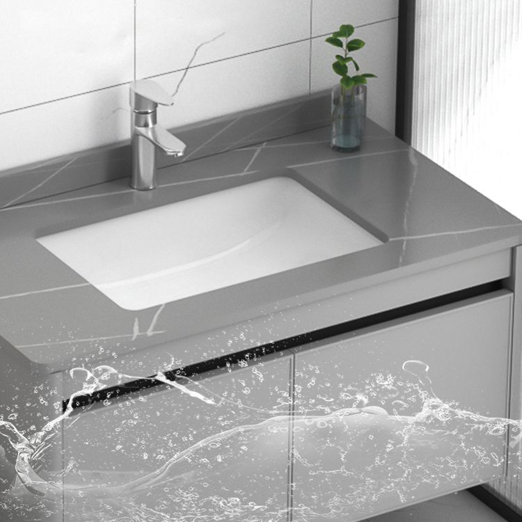 Wall Mount Bathroom Vanity Modern Metal Base Rectangular Single Vanity Set Clearhalo 'Bathroom Remodel & Bathroom Fixtures' 'Bathroom Vanities' 'bathroom_vanities' 'Home Improvement' 'home_improvement' 'home_improvement_bathroom_vanities' 1200x1200_776cfafe-b978-4f0c-aee5-8da981305a51