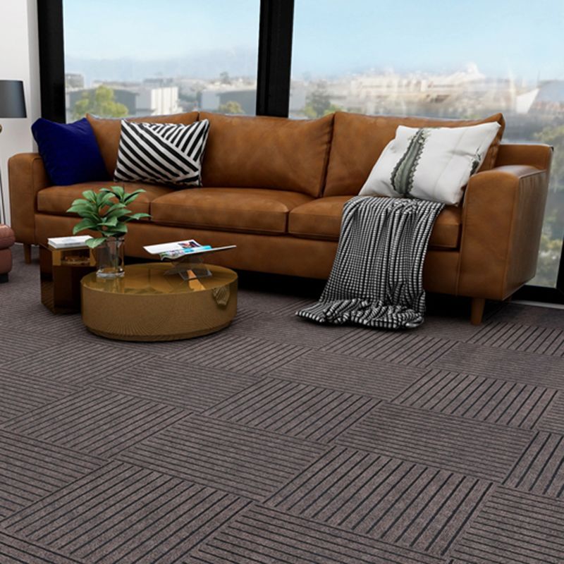 Dark Color Level Loop Carpet Tile Self Adhesive Indoor Office Carpet Tiles Clearhalo 'Carpet Tiles & Carpet Squares' 'carpet_tiles_carpet_squares' 'Flooring 'Home Improvement' 'home_improvement' 'home_improvement_carpet_tiles_carpet_squares' Walls and Ceiling' 1200x1200_77706dad-6460-411e-be3f-6cda97ee33a2