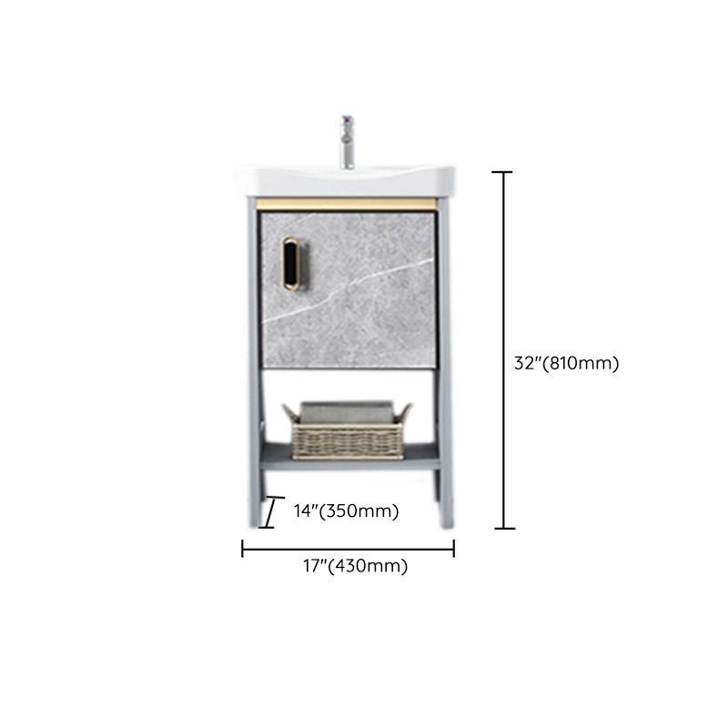 Modern Aluminium Faucet Included Bathroom Sink Vanity with Soft Close Door Clearhalo 'Bathroom Remodel & Bathroom Fixtures' 'Bathroom Vanities' 'bathroom_vanities' 'Home Improvement' 'home_improvement' 'home_improvement_bathroom_vanities' 1200x1200_7782b34d-1601-4941-b1c0-8904afca70dd