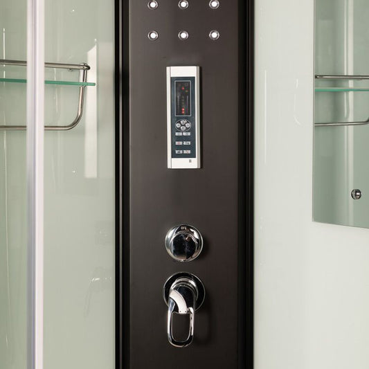 Tempered Glass Shower Stall Black Double Sliding Door Shower Enclosure Clearhalo 'Bathroom Remodel & Bathroom Fixtures' 'Home Improvement' 'home_improvement' 'home_improvement_shower_stalls_enclosures' 'Shower Stalls & Enclosures' 'shower_stalls_enclosures' 'Showers & Bathtubs' 1200x1200_779327ff-a148-4f1b-b001-b9069e92cd9d