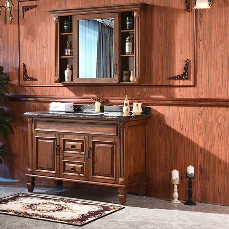 Traditional Freestanding Bathroom Vanity Solid Wood Bathroom Vanity Set for Bathroom Clearhalo 'Bathroom Remodel & Bathroom Fixtures' 'Bathroom Vanities' 'bathroom_vanities' 'Home Improvement' 'home_improvement' 'home_improvement_bathroom_vanities' 1200x1200_77978b85-9940-47b4-a9c9-2d72df6f6e31