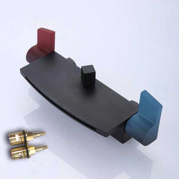 Waterfall Bath Faucet Adjustable Water Flow Wall Mounted Bathroom Faucet Clearhalo 'Bathroom Remodel & Bathroom Fixtures' 'Bathtub Faucets' 'bathtub_faucets' 'Home Improvement' 'home_improvement' 'home_improvement_bathtub_faucets' 1200x1200_77b893fa-fa90-4d4c-874e-fd063a711e3c