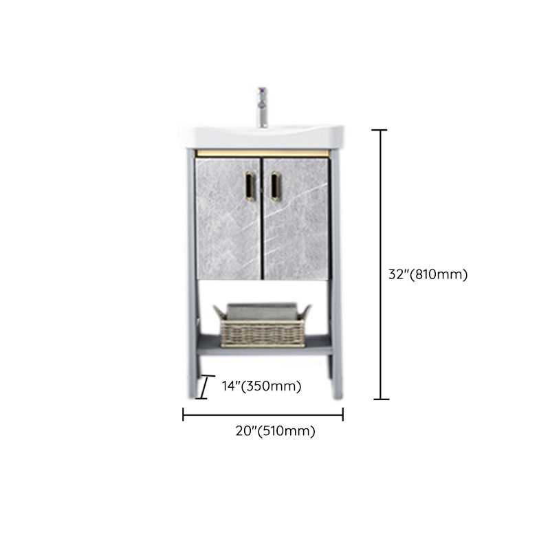 Modern Aluminium Faucet Included Bathroom Sink Vanity with Soft Close Door Clearhalo 'Bathroom Remodel & Bathroom Fixtures' 'Bathroom Vanities' 'bathroom_vanities' 'Home Improvement' 'home_improvement' 'home_improvement_bathroom_vanities' 1200x1200_77bc3c21-8c8f-4aaf-b3fd-42f46d7b42ed