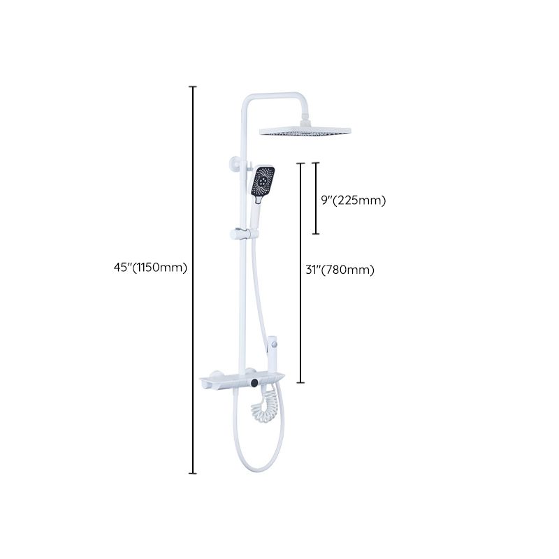 Modern Shower Trim Brass Temperature Control Wall Mounted Shower System Clearhalo 'Bathroom Remodel & Bathroom Fixtures' 'Home Improvement' 'home_improvement' 'home_improvement_shower_faucets' 'Shower Faucets & Systems' 'shower_faucets' 'Showers & Bathtubs Plumbing' 'Showers & Bathtubs' 1200x1200_77ceb383-d9f8-4358-8991-c7009b023732
