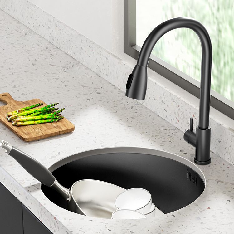 Single Bowl Stainless Steel Sink in black with Strainer Undermount Kitchen Sink Clearhalo 'Home Improvement' 'home_improvement' 'home_improvement_kitchen_sinks' 'Kitchen Remodel & Kitchen Fixtures' 'Kitchen Sinks & Faucet Components' 'Kitchen Sinks' 'kitchen_sinks' 1200x1200_77d0d7ff-57af-46e2-8da6-7e170b0abc2a