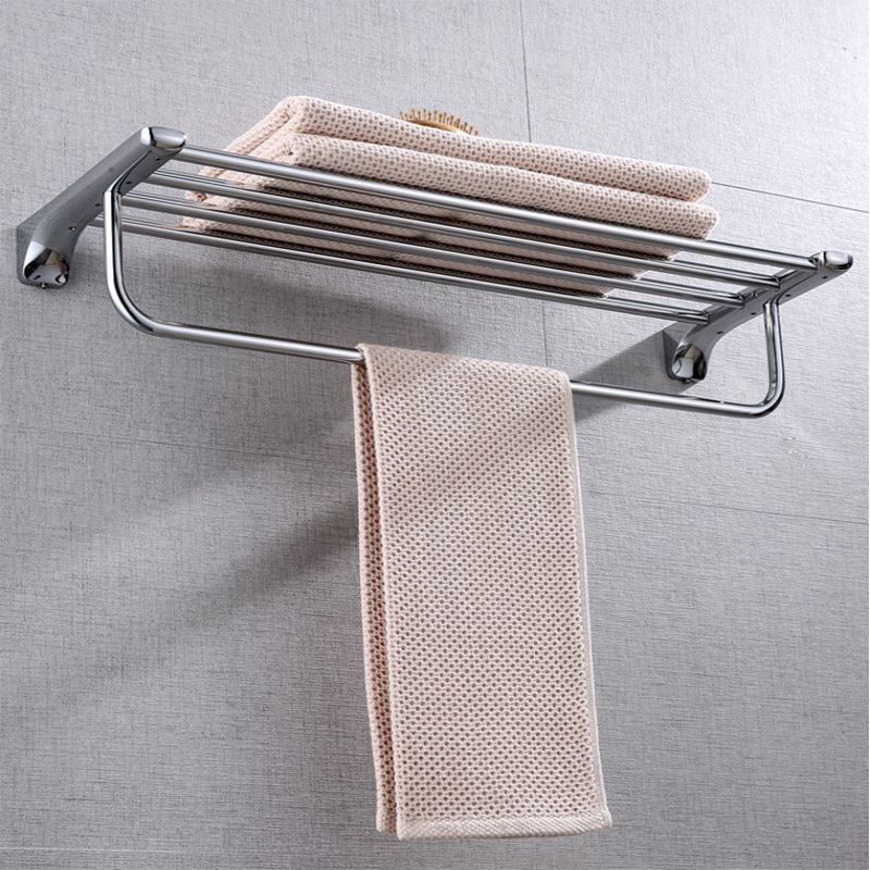 Modern Bathroom Hardware Paper Holder Bath Shelf Silver Bathroom Accessory Kit Clearhalo 'Bathroom Hardware Sets' 'Bathroom Hardware' 'Bathroom Remodel & Bathroom Fixtures' 'bathroom_hardware_sets' 'Home Improvement' 'home_improvement' 'home_improvement_bathroom_hardware_sets' 1200x1200_78190882-0d40-41b5-917f-61791b71f571