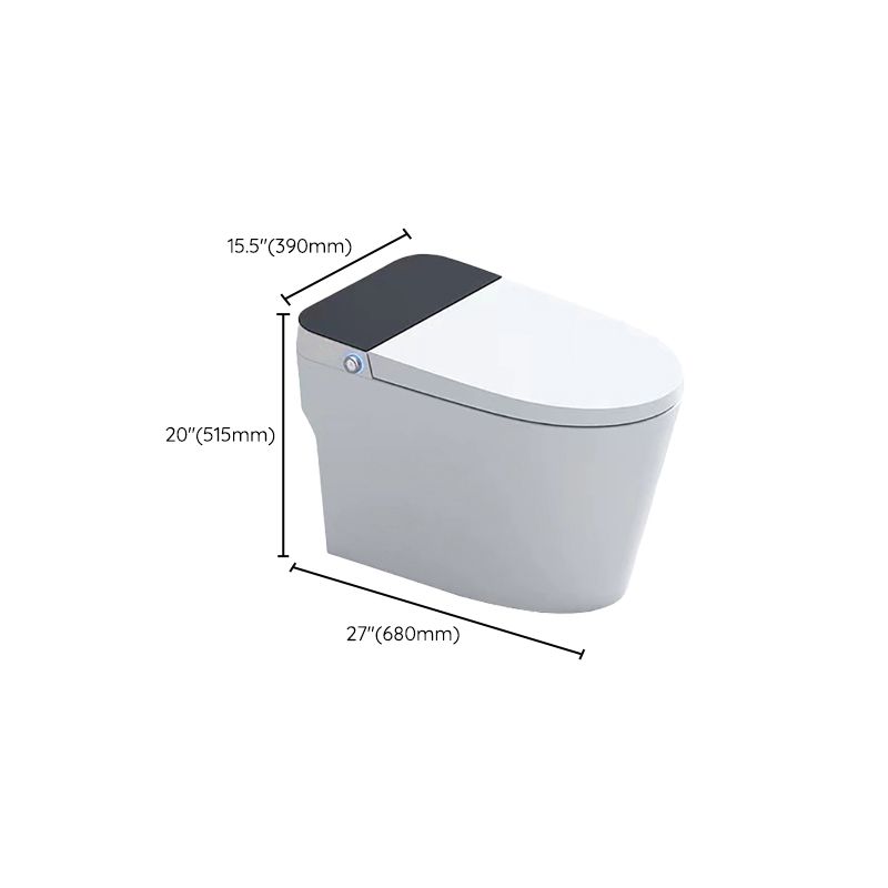 Elongated ABS Siphon Jet Toilet Bowl White One Piece Toilet with Heated Seat Clearhalo 'Bathroom Remodel & Bathroom Fixtures' 'Home Improvement' 'home_improvement' 'home_improvement_toilets' 'Toilets & Bidets' 'Toilets' 1200x1200_781c8aa2-a431-4041-b062-ad837db82598