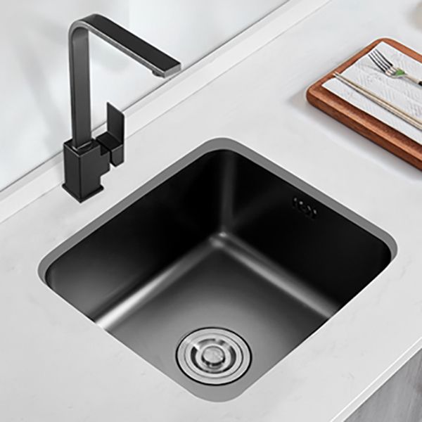 Contemporary Stainless Steel Sink in black with Strainer Drop-In Kitchen Sink Clearhalo 'Home Improvement' 'home_improvement' 'home_improvement_kitchen_sinks' 'Kitchen Remodel & Kitchen Fixtures' 'Kitchen Sinks & Faucet Components' 'Kitchen Sinks' 'kitchen_sinks' 1200x1200_7859eb11-70f1-48bd-bed1-b21184a9543f