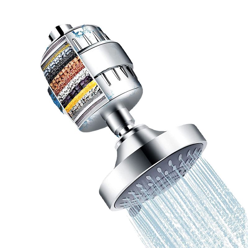 Modern Fixed Shower Head with Katalyst 4-inch Silver Wall-Mount Showerhead Clearhalo 'Bathroom Remodel & Bathroom Fixtures' 'Home Improvement' 'home_improvement' 'home_improvement_shower_heads' 'Shower Heads' 'shower_heads' 'Showers & Bathtubs Plumbing' 'Showers & Bathtubs' 1200x1200_785d57e4-6b54-48b2-89ea-be8725caba91