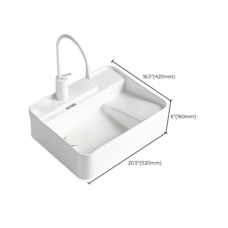 Modern Bathroom Sink Rectangular Porcelain Vessel Sink with Pop-Up Drain Clearhalo 'Bathroom Remodel & Bathroom Fixtures' 'Bathroom Sinks & Faucet Components' 'Bathroom Sinks' 'bathroom_sink' 'Home Improvement' 'home_improvement' 'home_improvement_bathroom_sink' 1200x1200_7875df5d-9b15-40dc-8201-05a64efe9e9b