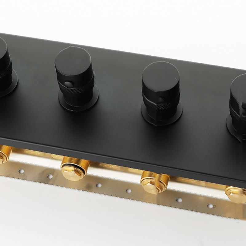 Modern Shower Faucet Adjustable Water Flow Rain Shower Head Shower System in Black Clearhalo 'Bathroom Remodel & Bathroom Fixtures' 'Home Improvement' 'home_improvement' 'home_improvement_shower_faucets' 'Shower Faucets & Systems' 'shower_faucets' 'Showers & Bathtubs Plumbing' 'Showers & Bathtubs' 1200x1200_78767538-fa18-4a93-84f8-3c096305ac8d