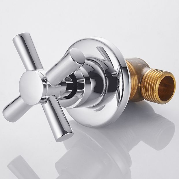 Modern Bathroom Faucet Wall Mounted Cross Handles Low Arc Faucet Clearhalo 'Bathroom Remodel & Bathroom Fixtures' 'Bathroom Sink Faucets' 'Bathroom Sinks & Faucet Components' 'bathroom_sink_faucets' 'Home Improvement' 'home_improvement' 'home_improvement_bathroom_sink_faucets' 1200x1200_78867df5-c7fb-4029-bf20-ef99be802cb8