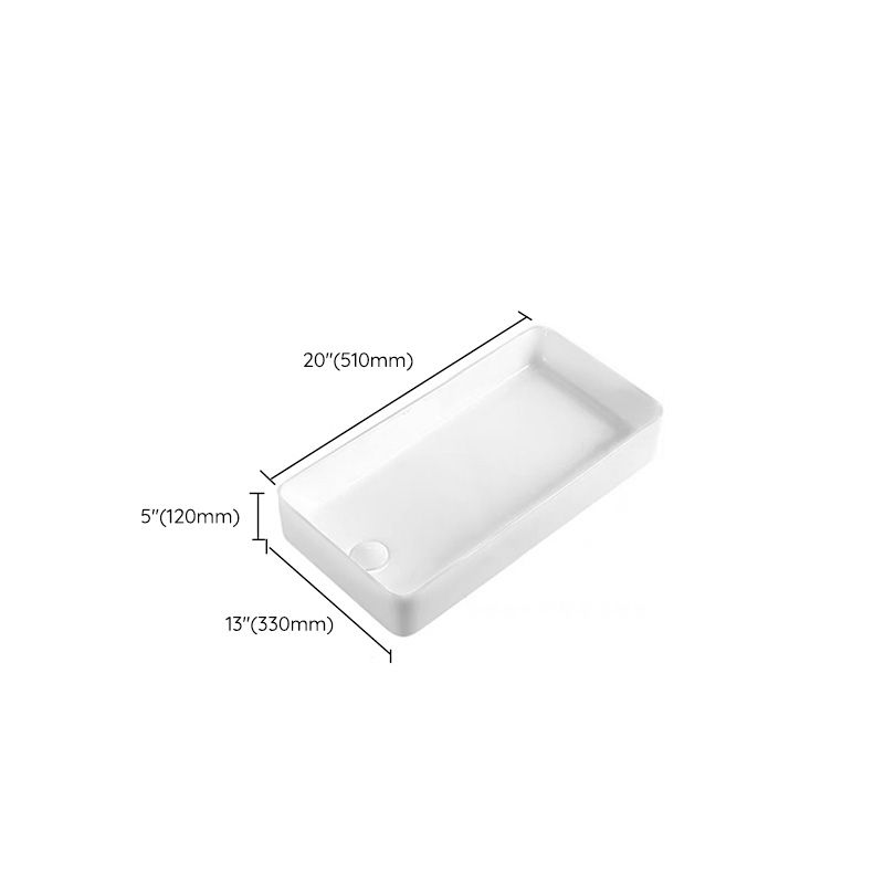 White Bathroom Sink Rectangular Porcelain Faucet Bathroom Sink with Overflow Clearhalo 'Bathroom Remodel & Bathroom Fixtures' 'Bathroom Sinks & Faucet Components' 'Bathroom Sinks' 'bathroom_sink' 'Home Improvement' 'home_improvement' 'home_improvement_bathroom_sink' 1200x1200_789d2c2a-6d5f-4b1e-af69-6c063c23a561