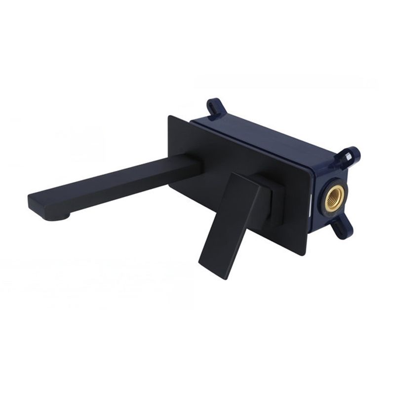 Modern 1-Handle Bathroom Sink Faucet 2 Hole Wall Mounted Bathroom Faucet Brass Clearhalo 'Bathroom Remodel & Bathroom Fixtures' 'Bathroom Sink Faucets' 'Bathroom Sinks & Faucet Components' 'bathroom_sink_faucets' 'Home Improvement' 'home_improvement' 'home_improvement_bathroom_sink_faucets' 1200x1200_789ecd7e-5b6e-41e6-a037-f3186b662043