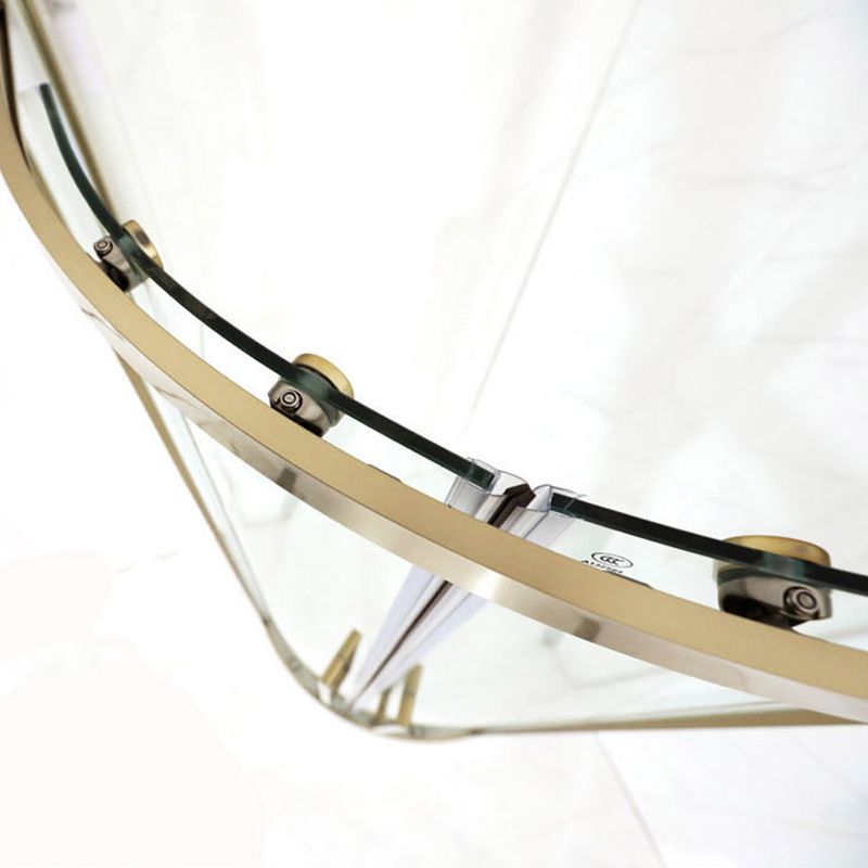 Clear Tempered Glass Shower Stall Round Shower Enclosure on Corner Clearhalo 'Bathroom Remodel & Bathroom Fixtures' 'Home Improvement' 'home_improvement' 'home_improvement_shower_stalls_enclosures' 'Shower Stalls & Enclosures' 'shower_stalls_enclosures' 'Showers & Bathtubs' 1200x1200_78a134f2-c3f9-43e2-8cbd-fdff59574ddc